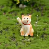 Adornos de paisaje en miniatura, decoraciones DIY de suculentas de perro Akita, figuritas de animales de perro amarillo pequeño, bonsáis creativos, figuritas de resina