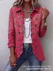 Nueva chaqueta corta de doble botonadura con volantes de estilo europeo y americano para mujer, con estampado de cuadros y leopardo, chaqueta casual ajustada