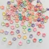 Flores Pequeñas Bicolor con Borde Dorado y Plateado y Brillo Metálico, Brillan en la Oscuridad, Materiales Hechos a Mano para DIY, Pasador de Pelo, Accesorio para el Cabello, Accesorios para Ramilletes