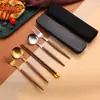 Amazon Set Portátil de Cuchara, Tenedor y Palillos Cuchara Tenedor Portugueses Palillos de Madera Tenedor Cuchara para Estudiantes Vajilla para Exteriores