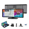 Grabadora 4K para Coche Montada en el Parabrisas de 10.26 pulgadas con Doble Grabación Frontal y Trasera, Proyección de Pantalla de Espejo, Navegación, Pantalla Portátil Transfronteriza