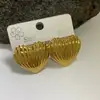 Europa e Estados Unidos venda quente brincos geométricos de aço inoxidável banhados a ouro 18k alto senso nicho brincos ins aço titânio brincos transfronteiriços