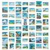 56 Pegatinas de Graffiti de Paisaje Cielo Azul y Nubes Blancas de Compra Directa Transfronteriza para Portátil, Patineta, Decoración de Taza de Agua, Pegatinas Impermeables