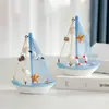 Artesanías de Velero Transfronterizas de 15 CM Adornos Accesorios para Fotos en Línea Decoración de Pasteles Velero para el Hogar Pequeño Velero