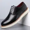 Zapatos de Cuero con Punta para Hombre Más Vendidos de Amazon, Zapatos de Hombre Versátiles de Moda Estilo Británico, Zapatos de Cuero Slip-On de Color Sólido Simples