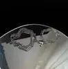 Pulseira Vento Frio Camada Dupla Empilhada e Costurada Ímã Sucção Amor Pulseira Joia de Mão para Homens e Mulheres Explosões do TikTok Casal