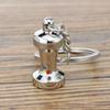 Llavero de Café Estéreo 3D Regalo Pequeño Personalización Aparato de Café Artificial Colgante para Bolso Pequeño Hebilla de Metal Personalización