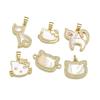 Concha de oro de 18K accesorios de joyería DIY aretes de gato lindos colgante creativo pulsera linda llavero colgante