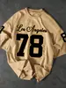 Temu superventas 3D estampado digital manga corta No. Camiseta de jersey 78 para hombre, transpirable, a prueba de sudor, corte holgado, top de cuello redondo