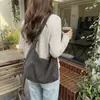 Bolsa de Ombro Simples Estilo Coreano para Mulheres 2026 Nova Bolsa Transversal de Grande Capacidade Bolsa Tote Casual da Moda Bolsa de Axila Texturizada