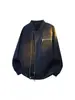 Chaqueta Vintage de Gamuza Lavada con Cuello Alto para Hombre, Estilo Primavera y Otoño, Abrigo con Textura Desgastada, Chaqueta de Vuelo Versátil de Moda