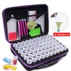 Bolsa de almacenamiento de gran capacidad para botellas de diamantes de pintura de diamantes DIY, caja de almacenamiento de traje de herramientas de 3 niveles y 420 compartimentos, cubierta protectora