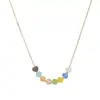 Dulce y Fresco~ Collar de Corazón Colorido para Mujer, Diseño de Nicho con un Sentido de Lujo Ligero y Sensación de Alta Gama, Cadena para Clavícula Suave y Versátil para Mujer