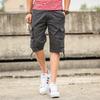 Bermuda Cargo de Verão Masculina Calças Casuais na Altura do Joelho Estilo Coreano Solta Reta Comprimento Médio Moderna Estilosa Bermuda Masculina