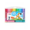 Set de 24 Plumas Acuarela de Escritura Suave para Estudiantes de Preescolar y Primaria, Lápices de Colores Lavables para Arte Hecho a Mano, Gran Capacidad