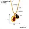 Xinyixin Bola de Aço Inoxidável Bola Corrente Gota D'água Delicado Pequeno Pingente Zircão Clavícula Colar Coringa PVD Banhado 18K Ouro Verdadeiro