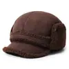 Chapéu Masculino Quente Lei Feng Boné Pai Outdoor Casual Espessado Forrado com Lã Chapéu para Meia-Idade e Idosos Outono Inverno Novo Proteção de Orelha