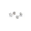 Ventas Directas de Fábrica Transfronterizo Acero Inoxidable Modelo Básico Rosca Externa Producto Semi-terminado Modelo Estrella Aretes Accesorios para Aretes DIY