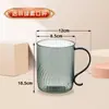 Taza Familiar de Gran Capacidad y Duradera para Parejas, para Dormitorio de Estudiantes, con Asa, Diseño Roscado, Vaso para Cepillo de Dientes, Vaso Espesado, Vaso para Enjuague Bucal