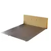 Venta Directa de Fábrica de Estructura de Cama de Acero al Carbono Estilo Vintage con Tela de Algodón y Lino Amarilla, Adecuada para Apartamentos Pequeños, Dormitorio Principal, Camas Dobles de 1.8 m
