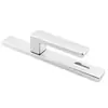 Puerta Batiente de Aluminio Roto Puente Manija de Aleación de Aluminio Ultraestrecha Manija de Puerta Espaciado de Agujeros de 92 Cerradura de Puerta Apertura Exterior Agujeros Superiores e Inferiores 205