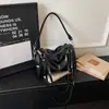 Bolso Cruzado de Moda Texturizado de Nicho Nuevo 2026 para Mujer, Bolso Baguette Plegado, Bolso de Hombro Simple de Alto Valor para Mujer