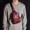 Bolso bandolera de piel de vaca de primera capa para hombre, bolso bandolera informal de piel auténtica, bolso bandolera, mochila pequeña, bolso de cintura