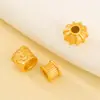 Plata 925 Chapada en Oro Forma de Linterna Mantra de Seis Palabras Pequeñas Cuentas Espaciadoras Pulsera Collar DIY Hecho a Mano Accesorios de Plata