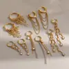 Pendientes de borla de acero inoxidable Wanxing Lujo Ligero Sensación de Alta Gama Adornos para Orejas Resistentes al Color Joyería de Acero de Titanio Dorado 18K Venta al por Mayor Transfronteriza