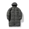 Abrigo de Algodón con Capucha de Longitud Media para Hombre Invierno 2024 Nuevo Abrigo Grueso Cálido Repelente al Agua Chaqueta de Algodón Hasta la Rodilla Q