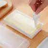 Crisper de Mantequilla de Cocina Caja de Almacenamiento Sellada Queso Cortador de Queso con Tapa Caja de Almacenamiento para Refrigerador Dividida en Piezas