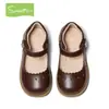 Zapatos de piel para niñas Snuffy, nueva colección otoño 2026, blancos para niños, suela suave, antideslizantes, planos estilo princesa para niñas pequeñas y bebés