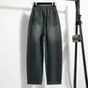 Tiro real Vaqueros Versátiles Retro para Mujer 2026 Nuevo Otoño Estilo Japonés Sueltos Adelgazantes Cropped Harem Zanahoria Papá