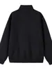 Sudadera cárdigan de punto con patchwork de rayas negras, ropa deportiva de otoño holgada para hombre, chaqueta casual para adolescentes