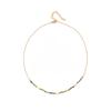Collar de Acero Inoxidable Chapado en Oro Latón Directo de Fábrica Diseño Nicho Colgante Ojo de Gato de Alta Gama Cadena Clavícula Joyería