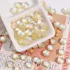 Contas Frescas de Acrílico Aurora Olho de Gato Formato de Flor com Furo Reto Acessórios de Joias para Pulseira Feita à Mão DIY Materiais