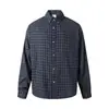 Camisa de cuadros casual retro americana, versátil para ir al trabajo, corte holgado para hombres y mujeres, camisa de cuadros de manga larga para otoño, chaqueta fina, moderna