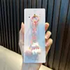 Colgante de Bolita de Pelo de Gato Lindo Cadena de Teléfono Móvil con Cuentas Llavero Colgante para Bolso de Niña Decoración para Funda de Teléfono Móvil Pequeño Regalo