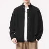 Ropa para Hombre Fengshe / Nueva Colección Primavera/Otoño 2026 Estilo Japonés Color Sólido Cuello Alto Cárdigan Suéter Chaqueta para Hombre Holgado Casual Top