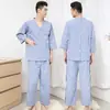 Ropa de Moxibustión de Manga Larga Delantera y Trasera de Algodón, Ropa de Belleza, Ropa para Baño de Vapor, Ropa de Manga Larga con Espalda Abierta para Masaje de Pies, Ropa de Manga Larga para Fisioterapia