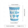 A nova linha de artigos de festa para chá de bebê com tema de cola da Amazon inclui pratos de papel, copos de papel, guardanapos de papel, faixas e bandeirinhas.