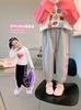 Pantalones para Niñas Primavera y Otoño 2025 Nuevo Elegante Dibujos Animados Deportes Versión Coreana Pantalones Casuales de Otoño para Niños