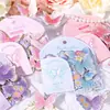 Paquete de 2 Pegatinas Yuxian Serie Vieja Historia de Mariposas Lámina Dorada Perlada Materiales de Decoración para Diario 3D 20 Piezas en 4 Diseños
