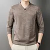 Exclusivo para comercio exterior, camiseta de punto de color liso con cuello alto y manga larga para hombre, nueva moda de primavera y otoño, top básico simple