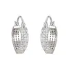Pendientes de Zirconia Exquisitos de Lujo Ligero con Forma de Corazón, Personalidad de Gama Alta, Estilo de Nicho a la Moda y Diseño en Forma de Corazón