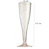 Vaso desechable de champán de 6.5 oz, copa de plástico en polvo color oro rosa, copa de vino tinto, vaso para bebidas, vaso de cóctel delgado