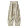 Pantalones cargo caqui de calle holgados, pantalones casuales de workwear de nicho para mujer, de cintura alta, adelgazantes, nuevo estilo ligero de pierna ancha de secado rápido