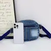 Bolsa de Peito Jeans da Moda para Crianças Combinação Pai-Filho Moda Casual Bolsa Transversal Meninos e Meninas Porta-Moedas Externo Nova Bolsa de Cintura