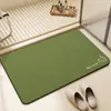 Tapete de Chão de Terra de Diatomáceas com Estampa de Linhas Minimalista, Série de Cores Morandi Antiderrapante Absorvente, Tapete de Banheiro Direto do Fabricante