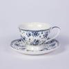 Conjunto de Xícara e Pires Cerâmico Azul e Branco Retrô Personalizado Louça Osso Porcelana Xícara de Chá Bule de Chá Conjunto de Chá Presente